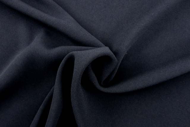 ストレッチダブルジョーゼット服地 ネイビー 全体（江戸ッ子）